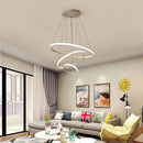 Modern aluminium chandelier for bar and dining room