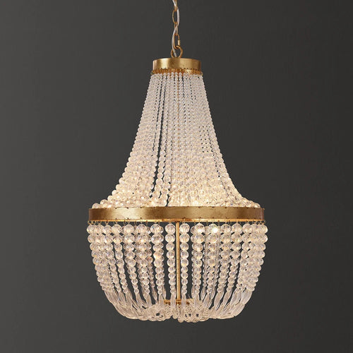 Vintage crystal pendant light in industrial style for elegant interiors - vue 6 sur 14