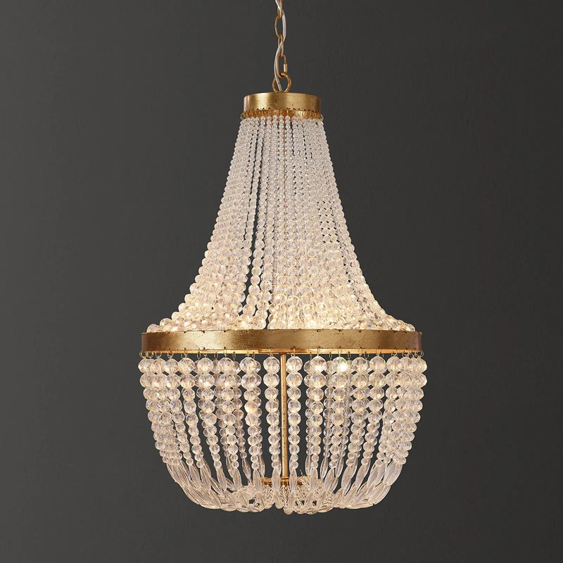 Vintage crystal pendant light in industrial style for elegant interiors - vue 5 sur 14