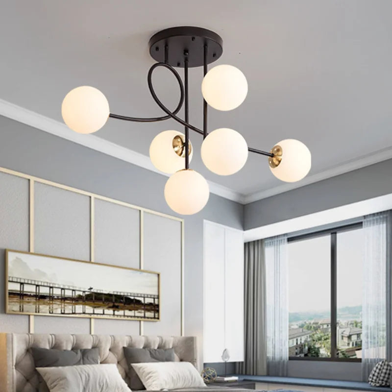 Creative and elegant glass globe ceiling light for interiors