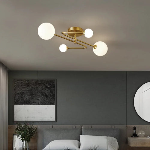 Modern glass chandelier for elegant and stylish lighting - vue 3 sur 9