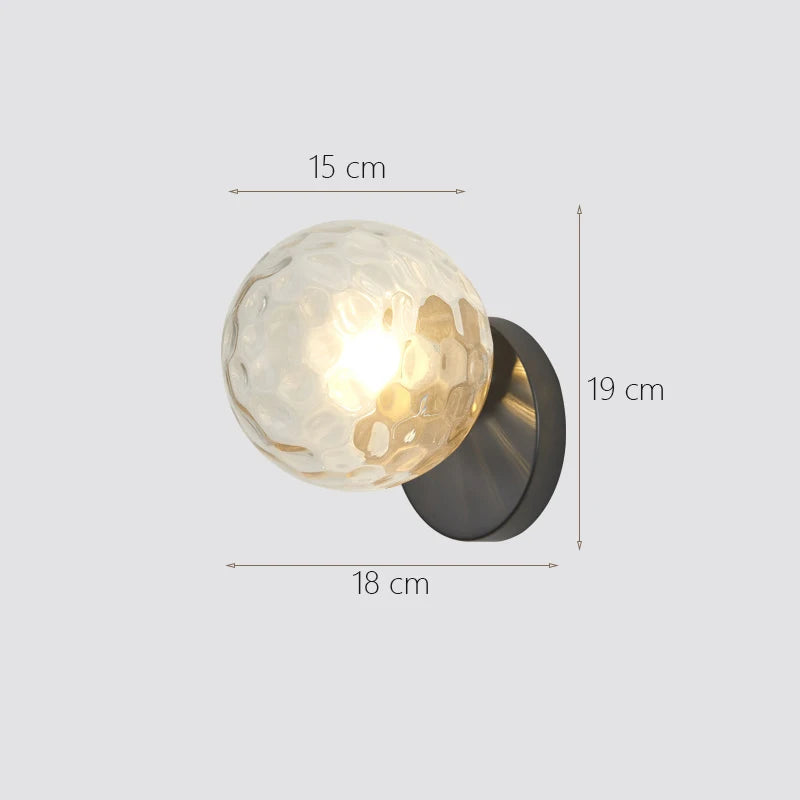 Glass moon wall light for interior decoration - vue 9 sur 14