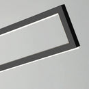 Modern rectangular LED pendant light for indoor use