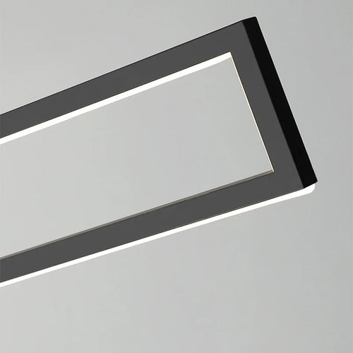 Modern rectangular LED pendant light for indoor use - vue 5 sur 14