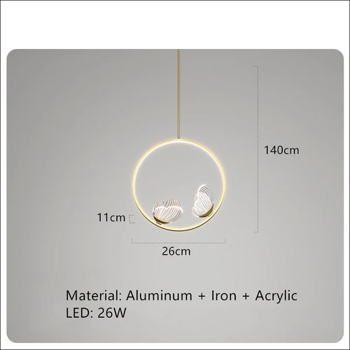 Modern romantic butterfly acrylic wall light - vue 17 sur 17