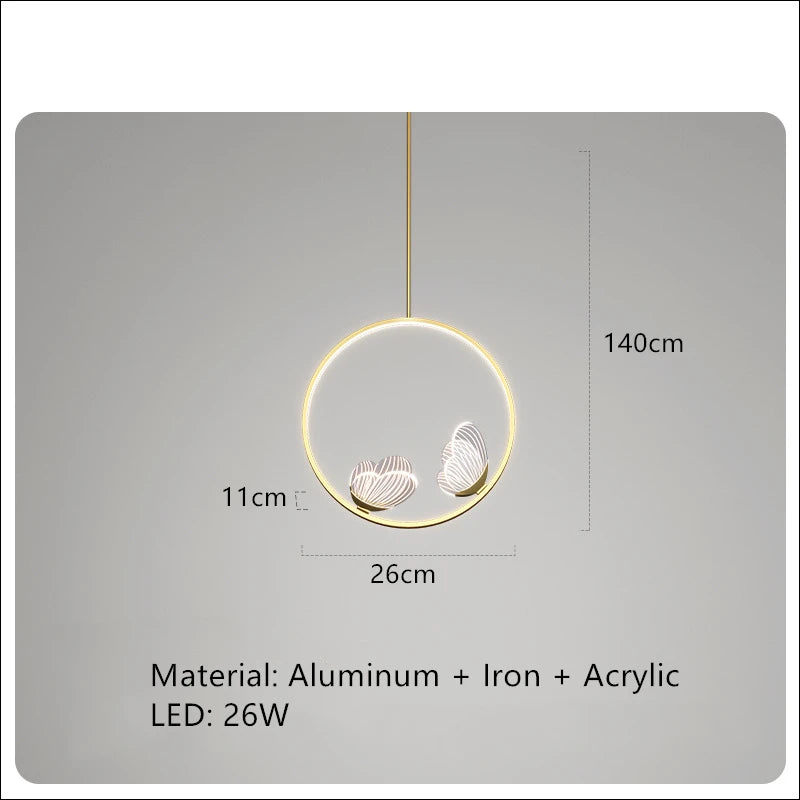 Modern romantic butterfly acrylic wall light - vue 16 sur 17