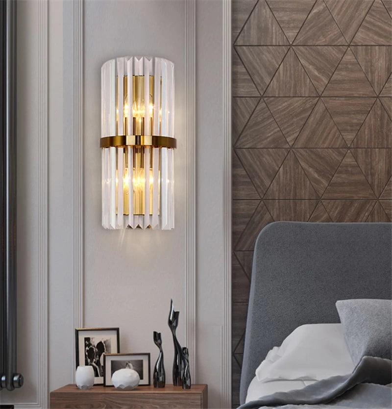 Luxury crystal wall light for interior decoration