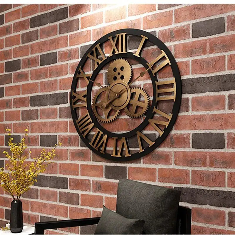 creative retro wall clock trendy decorative style - vue 7 sur 8