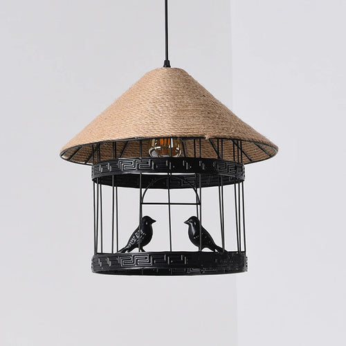 Industrial loft bird cage pendant light - vue 7 sur 7