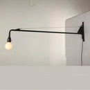 retro long arm industrial wall light for bar and restaurant