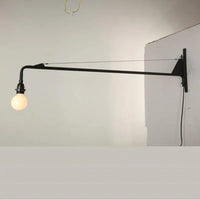retro long arm industrial wall light for bar and restaurant