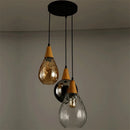 Nordic retro decorative water grain glass pendant light