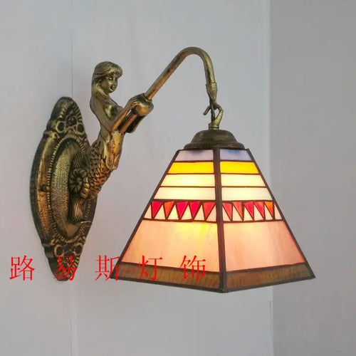Tiffany style mermaid wall light with elegant design - vue 14 sur 13