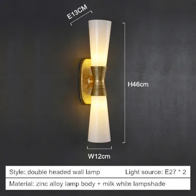 Creative decorative utopia gold leaf wall light