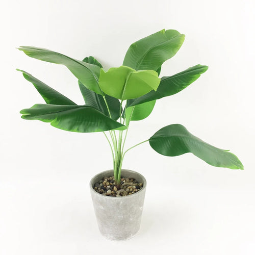 Large artificial monstera and banana plants for indoor decoration - vue 3 sur 9