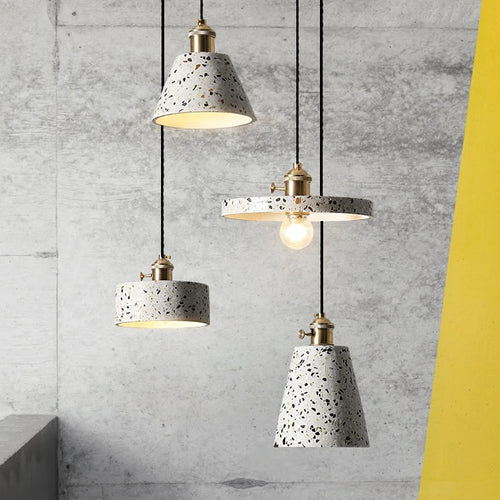 Modern cement pendant light for elegant lighting - vue 2 sur 11