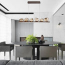 Modern stone and glass chandelier for stylish home interiors