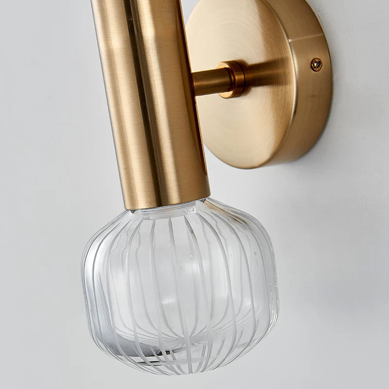 Modern crystal and glass nordic designer wall light - vue 6 sur 7