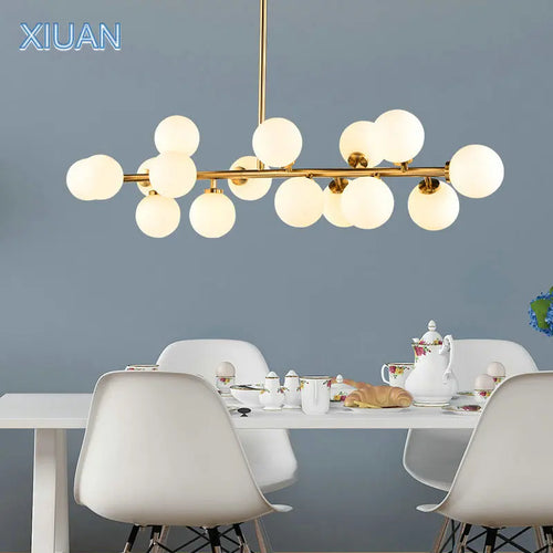 Scandinavian design milky glass lamp with holder - vue 2 sur 10