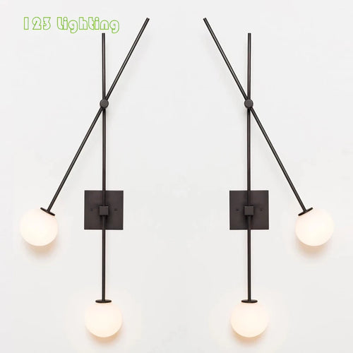 Minimalist glass wall light for modern interiors - vue 5 sur 8