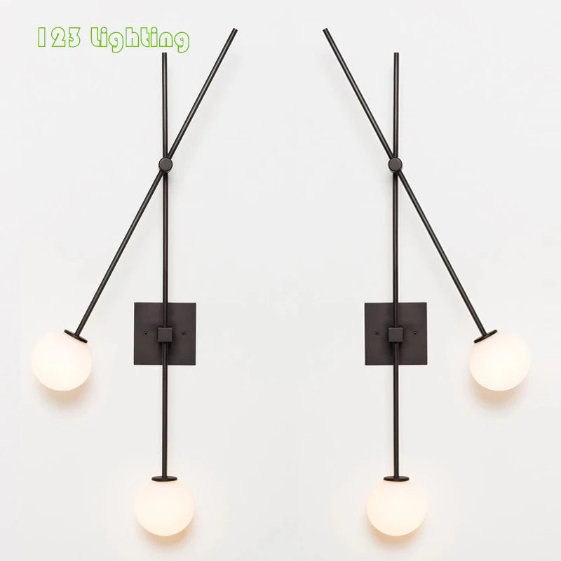 Minimalist glass wall light for modern interiors - vue 5 sur 8