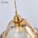 Retro glass pendant light industrial style for decorative interiors