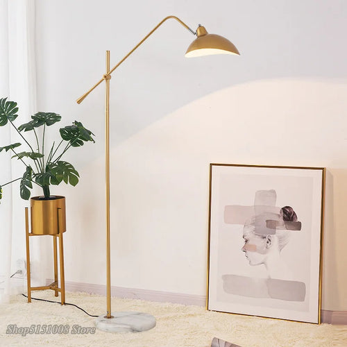 Nordic simple gold floor lamp - vue 2 sur 8