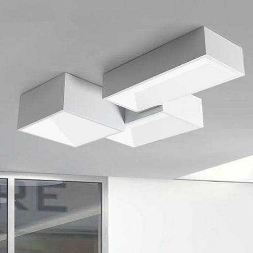 Dimmable square LED ceiling light DIY installation