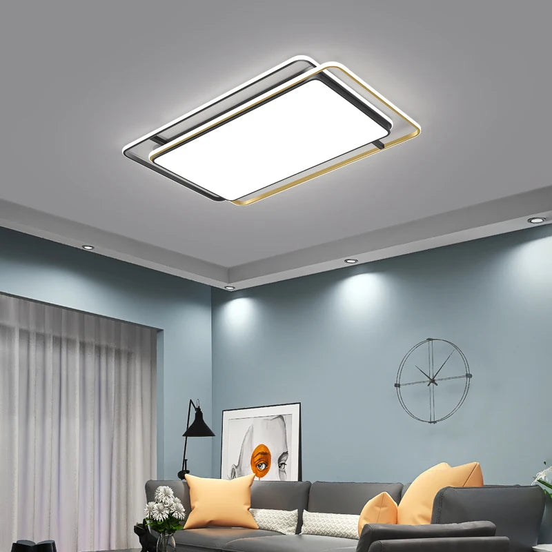 Creative geometric LED ceiling light, modern simplicity and elegance for indoor lighting