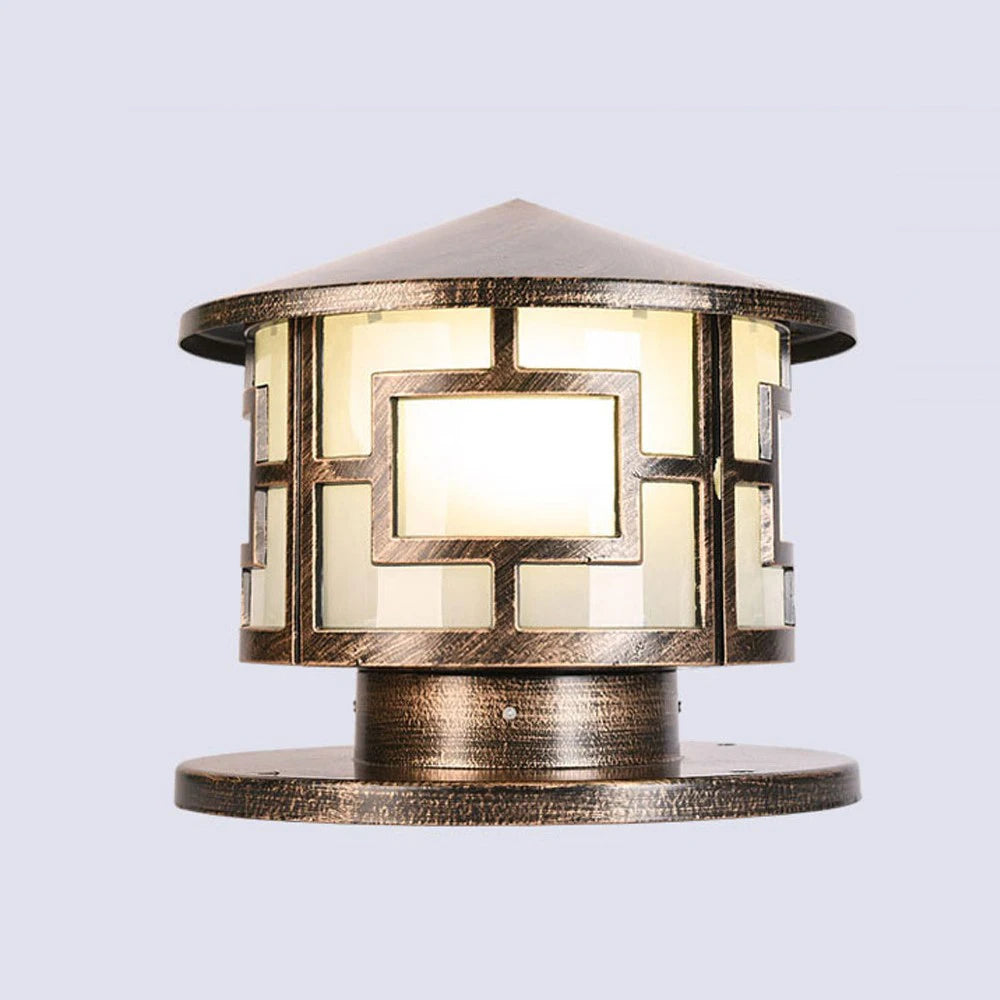 Aluminium wall light with decorative Chinese characters