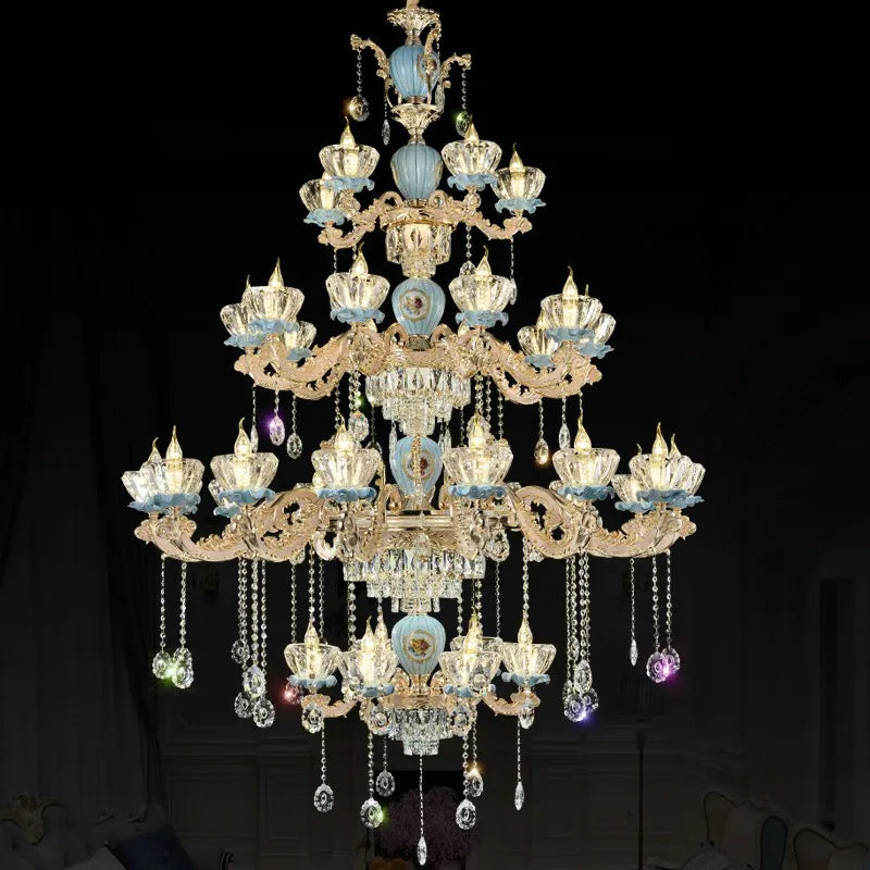 Modern crystal chandelier for elegant and refined lighting - vue 3 sur 8