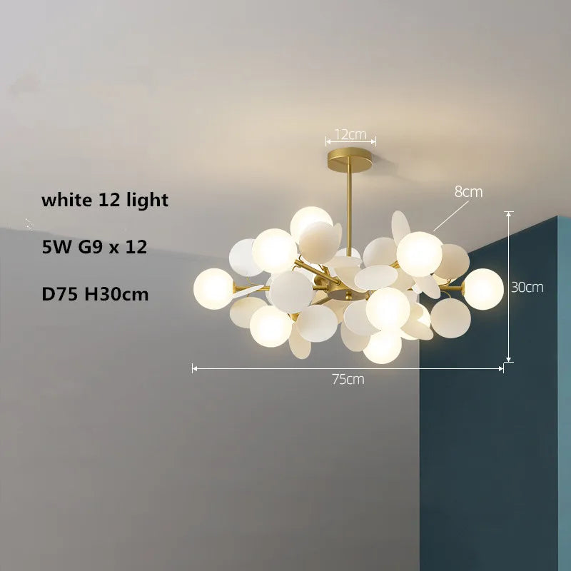 Colourful acrylic glass globe LED chandelier for children - vue 19 sur 24