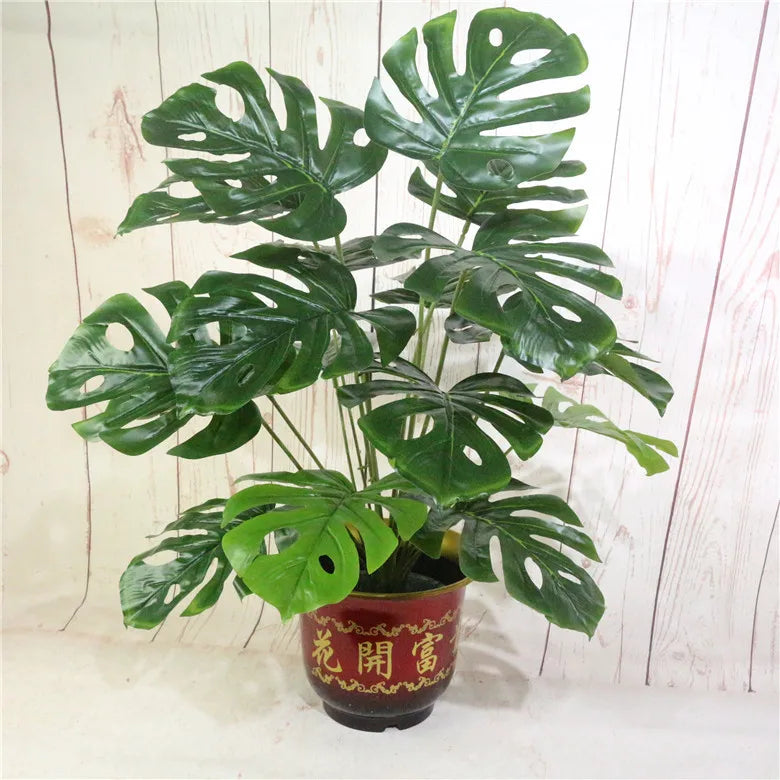 Artificial tropical monstera plant for indoor decoration - vue 9 sur 9