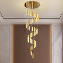 Gold LED crystal chandelier for elegant and refined indoor lighting