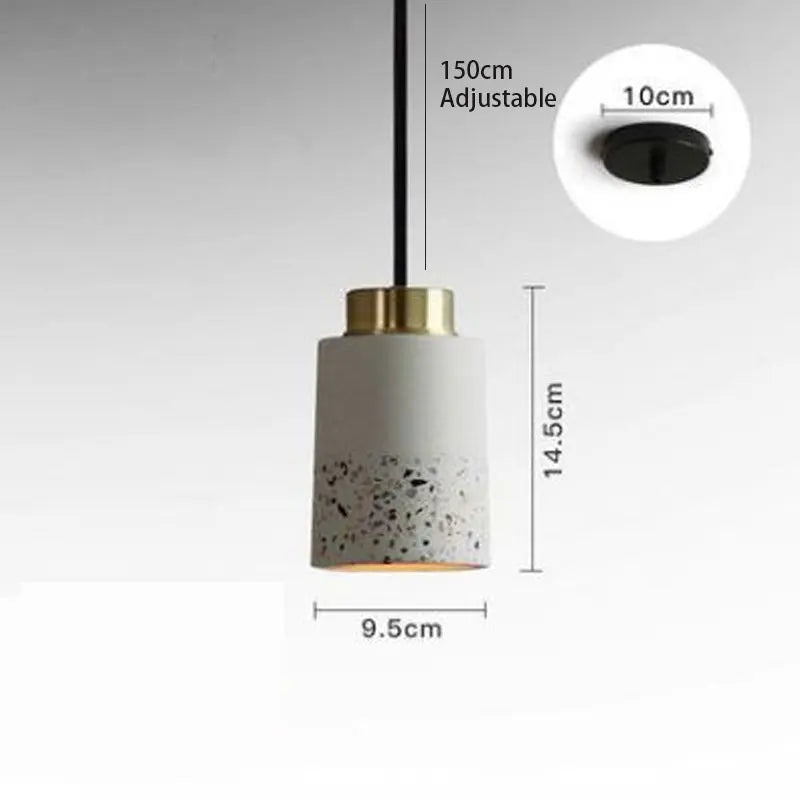Vintage cement pendant light for bar and café - vue 10 sur 14