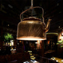 Iron kettle pendant light retro industrial bar restaurant WJ11087