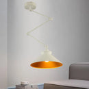 Foldable nordic aluminium pendant light with long LED arm