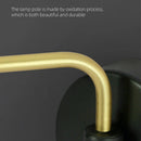 Aisilan LED dimmable swing arm wall light with touch switch for bedside, study or living room