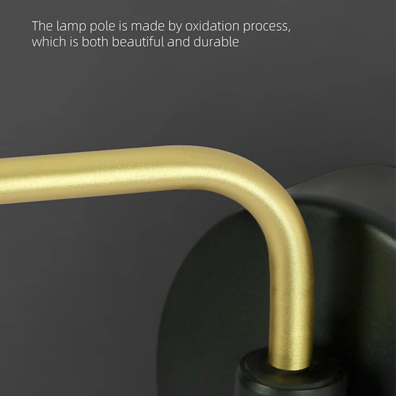 Aisilan LED dimmable swing arm wall light with touch switch for bedside, study or living room - vue 6 sur 8