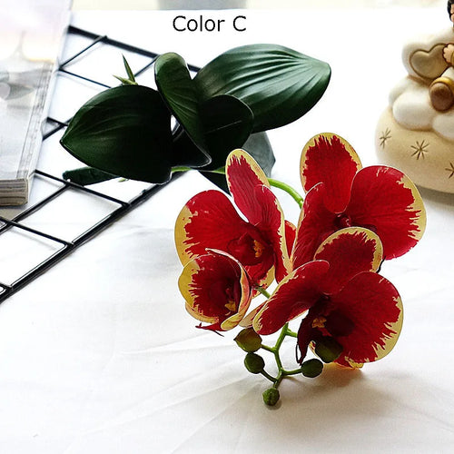 Mini artificial orchid branch for wedding and home decoration - vue 13 sur 13