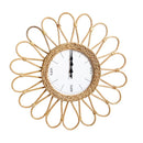 simple design woven rattan wall clock for hanging