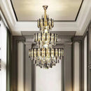 Luxury crystal chandelier for staircases and hotel lobbies