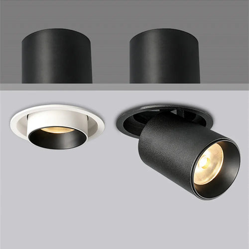 Extendable recessed rotatable LED downlight single/double head - vue 2 sur 5