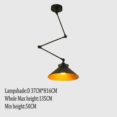 Foldable nordic aluminium pendant light with long LED arm - vue 16 sur 17