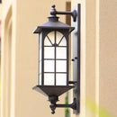 Vintage iron wall light for outdoor garden lighting