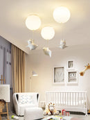 flying pig led ceiling light for children's decoration
