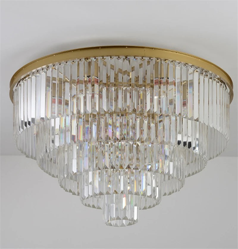 Modern crystal ceiling light for elegant interior décor