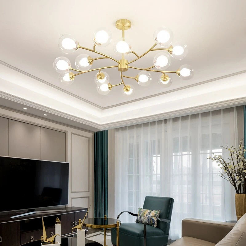 Modern LED chandelier nordic molecular pendant light - vue 3 sur 14