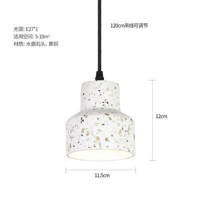 Industrial cement pendant light for table and bar - vue 11 sur 23