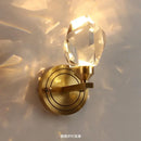 Modern crystal and copper wall light for an elegant interior